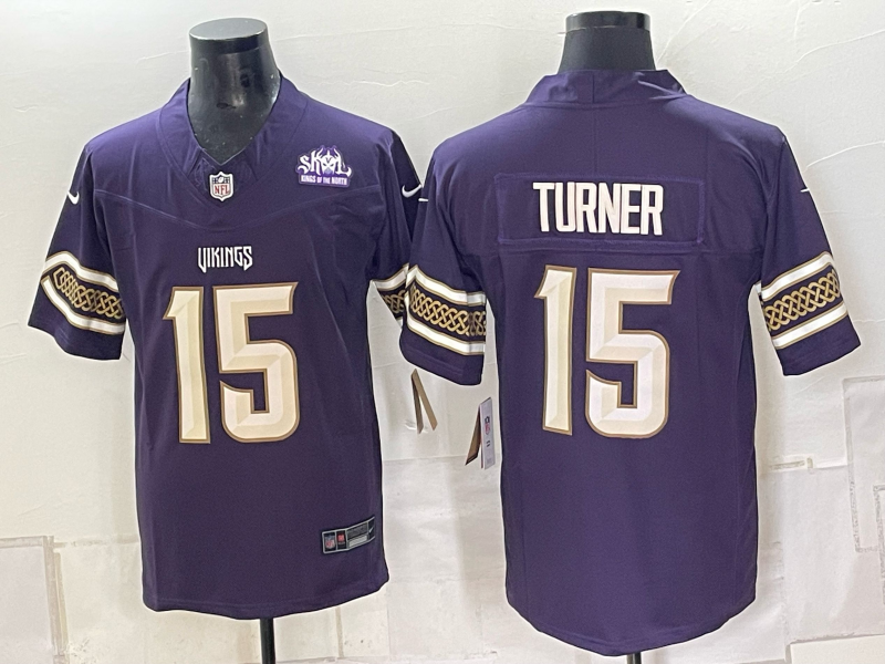 Men 2026 Minnesota Vikings #15 Turner purple Nike Limited NFL jersey 100401